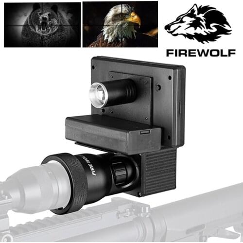 Fire Wolf Night Vision Hd 1080P 4.3 Inch Display Siamese Scope Video Cameras Infrared Illuminator Riflescope Hunting Optical