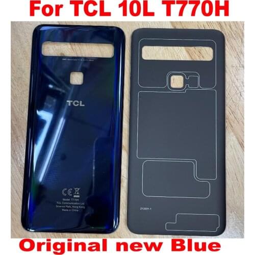 Original New For TCL 10 5G T790Y Glass Panel Back Cover Housing Door Rear Battery Case For TCL 10L T770H Mobile Lid Parts