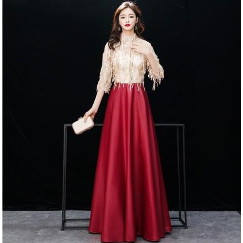 2019 Navy Blue Sequins Short Sleeve Evening Dresses High Neck Luxury Arabic Formal Evening Gowns Dresses 2019 graduation dress