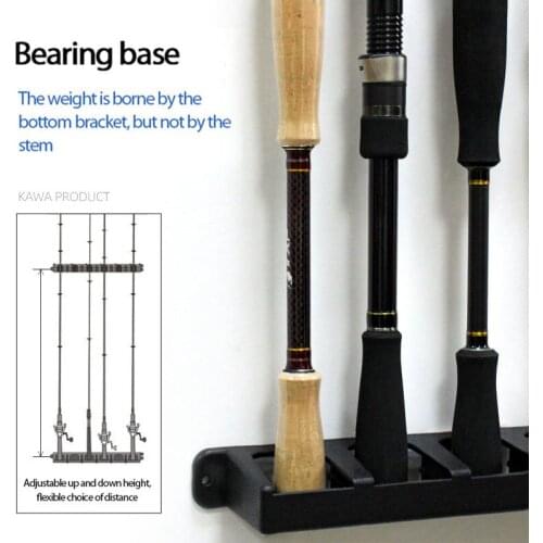 Fishing Vertical 6-Rod Holder Rack Fishing Pole Holder Rod Stand Wall Mount Modular For Home Garage Carp Fishing Accessories