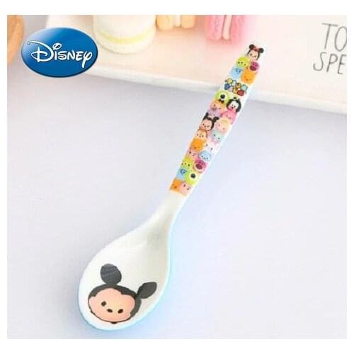 Disney Mickey Mouse Minnie Cartoon Tableware Japanese and Korean Childrens Soup Spoon Anti-scalding Melamine Spoon