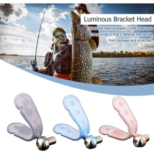 Aluminum Alloy Luminous Bracket Head Soft Rubber Sleeve Non-slip Protection Rod Body Fishing Rod Fishing Gear Accessories