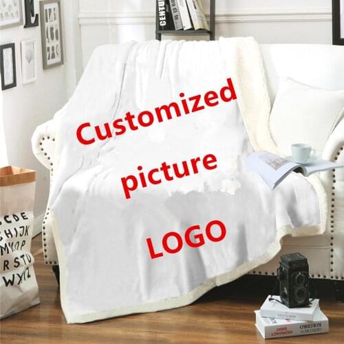 3D Custom Warm Fleece Throw Blanket Premium Sherpa Blankets Bed Sofa Customized Plush Thick Quilt Print on Demand Dropshipping