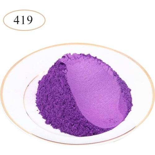 Type 419 Pigment Pearl Powder Mineral Mica Dust Dye Colorant for Soap Automotive Art Crafts 10/50g Acrylic Paint Mica Powder