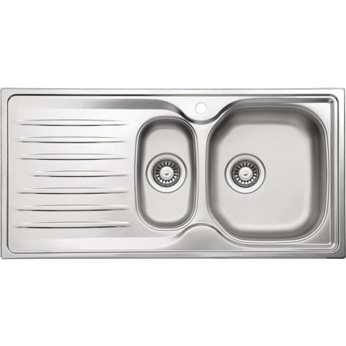 Ukinox Left Drainer Micro Linen Kitchen Sink