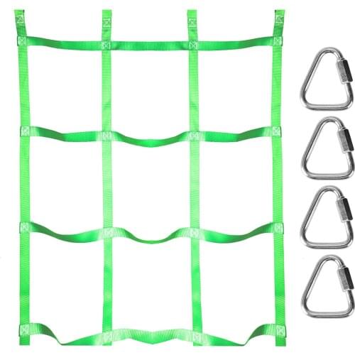 Outdoor Climbing Net for Kids Climbing Cargo Net Obstacle Course with 4 Delta Ring for Indoor and Outdoor Backyard Equipment