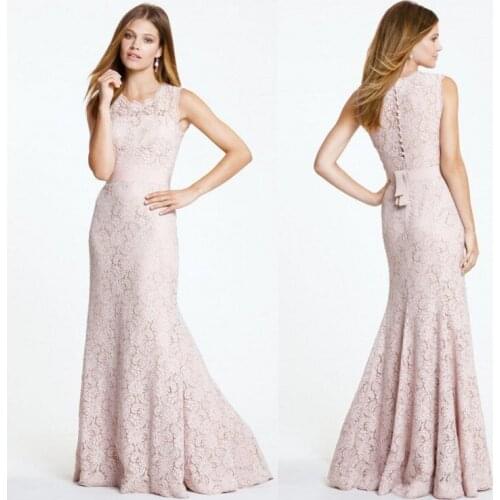 Vestido de festa elegant mermaid lace long 2018 Free shipping sexy classic design party gown robe de soiree bridesmaid dresses