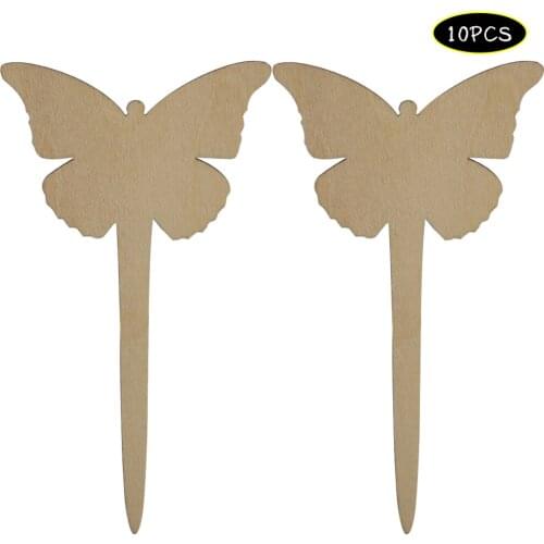 10 Pcs Plant Labels Wooden Plant Sign Tags T-Type Markers For Vegetable Flowers Garden Potted Plants