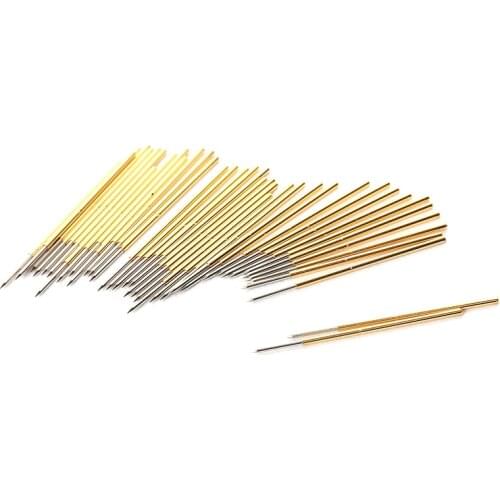 100 PCS/pack of Spring Test Pins PL75-B1 Straight-up Pointed 1.02mm Outer Diameter 33.35mm Length PCB Spring Pin