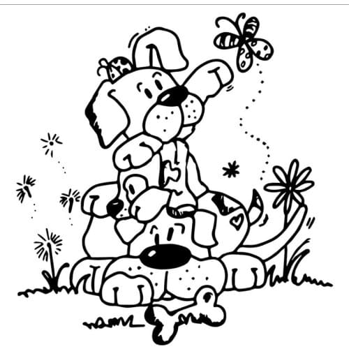 10x10 Small dog Transparent Clear Silicone Stamp Seal for DIY scrapbooking photo album Decorative clear stamp