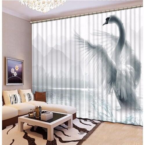 Fashion Customized 3D Curtain White Ball Bed Room Living Room Office Hotel Cortinas Bathroom Curtain Blackout Curtain