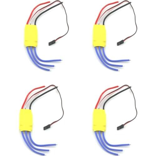 4Pcs/lot NEW 30A Brushless Motor Speed Controller Control RC BEC ESC for 450 Helicopter 450 550 mm Quad Multi Copter ZMR250