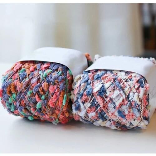 50G Fancy Tooth Brush Blended yarn Anti-pilling Rainbow Color Crochet Yarn for Hand Knitting Scarf Sweater additional Thread
