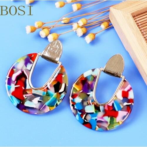 Agustina Acetate Fashion Earrings Jewelry Girls Drop Earrings For Women Punk Earrings Earring Bohemian Stud Earings CC Wholesale