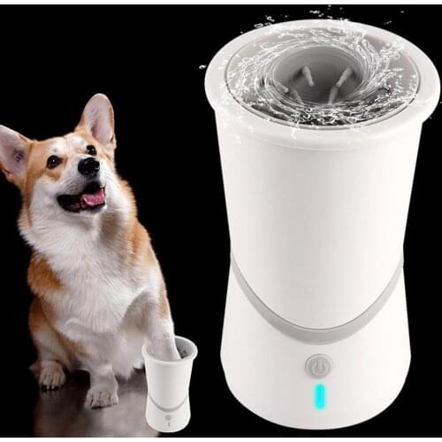 Autmotic Dog Paw Cleaner Portable Pet Foot Washer Cup USB Recharging Pet Cats Dog Foot Washer Brush Cup Pet Foot Cleaning Brush