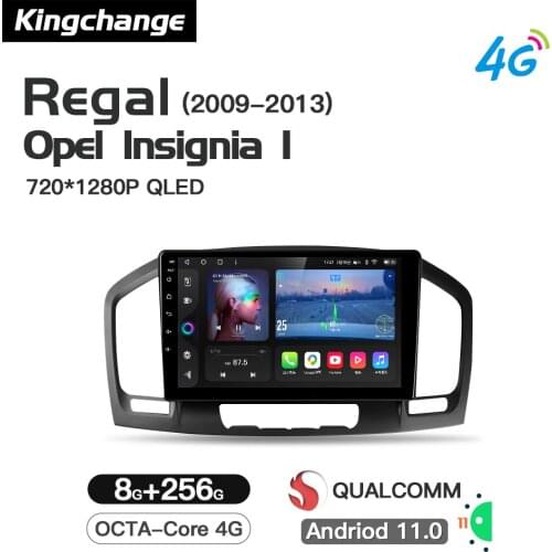 Kingchange Android 11Car Multimedia Video Player 9" For Buick Regal 2009 - 2013 For Opel Insignia Radio Stereo BT GPS Wifi DSP