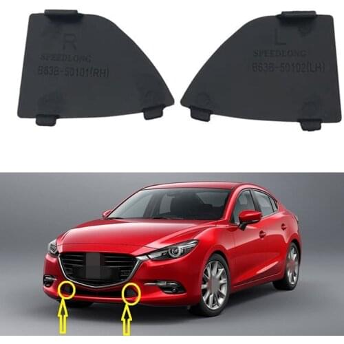 NEW-B63B-50-101 B63B-50-102 Car Front Lower Bumper Tow Hook Eye Cover Grille Caps for Mazda 3 2017-2018