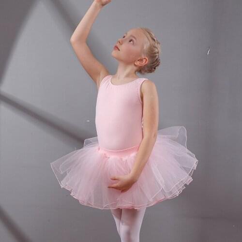 Girls Ballet Tutu Dress Students Ballet Skirt Kids Pompong Dress Gymnastics Leotard Girls Ballet Tutu Gymnastic Leotard D0786