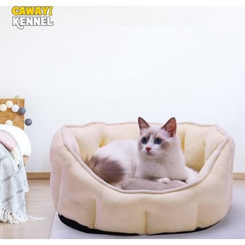 CAWAYI KENNEL Soft Pet House Dog Bed for Dogs Cats Small Animals Products Cama Perro Hondenmand Panier Chien Legowisko Dla Psa