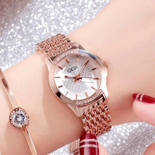 Luxury Steel Strap Womens Watch Plaid Dial Casual Quartz Watch Female Classic Waterproof Business Clock Fashion Bracelet