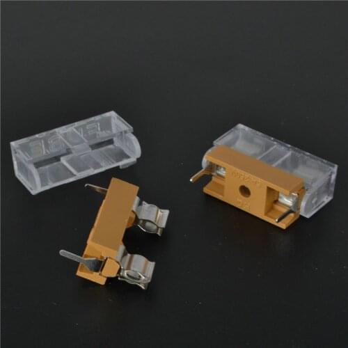 10PCS 5*20MM GLASS FUSE HOLDER with Transparent Cover 5*20 insurance tube socket fuseholder for 5X20MM 5X20 fuse PCB BOARD