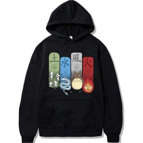 Totoro Studio Ghibli Graphic Hoodies Harajuku Kawaii Tracksuit Anime Hoodie Women Men Sweatshirts Japanese Streetwear Pullover