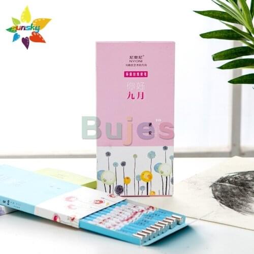 NYONI 10 PCS Charcoal sketching pencil environmental protection guyed charcoal drawing soft medium hard sketching drawing tools