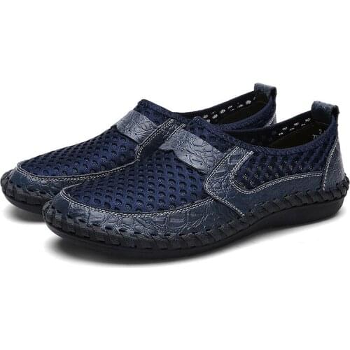 2021 Summer Light Comfortable Casual Shoes Mens Breathable Low-Top Casual Outdoor Mesh Shoes Walking Zapatos Casuales