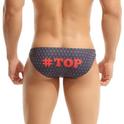 SEOBEAN Mens Underwear Sexy Bikini briefs letter Printed Pattern Underpants Quick Dry Men Briefs
