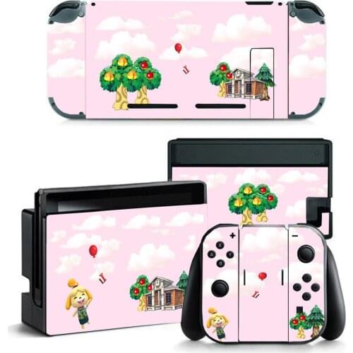 Skin sticker for nintendo switch case animal crossing shell cover for Dock Charger