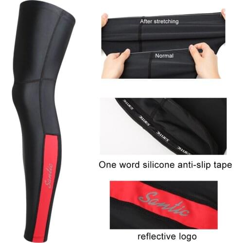 Santic Cycling Legs Ice Sense Riding Knee Pads Leg Road Bike Sunscreen Leg Sets Breathable With Silicone Slip W9C09100