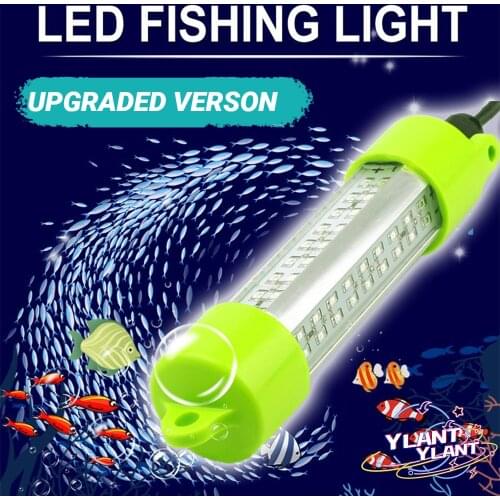 2021 NEW DC 12V Green White Blue Yellow IP68 Aluminum High Power LED Fish Attracting Bait Submersible Underwater Fishing Light