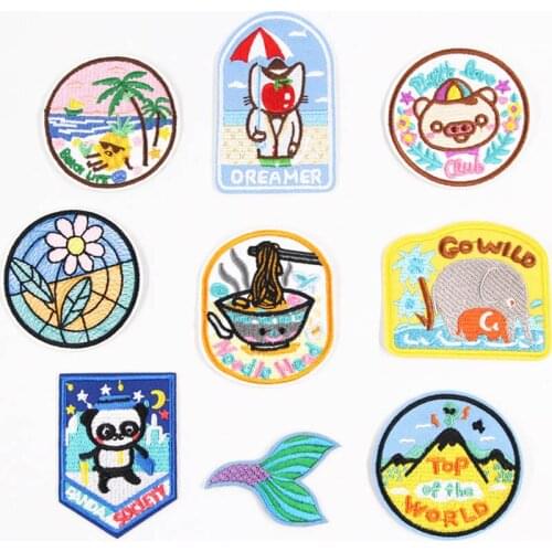 Hot Cartoon Fabric Embroidered Patch Cap Clothes Stickers Bag Sew Iron On Applique DIY Apparel Sewing Clothing Accessories BU177