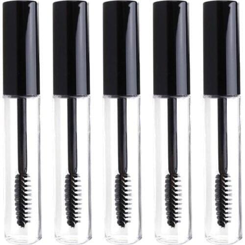 5/10PC/Lot 10ml Empty Mascara Tube Lashes Cream Vial/Liquid Bottle Sample Cosmetic Container with Leakproof Inner Black Cap New