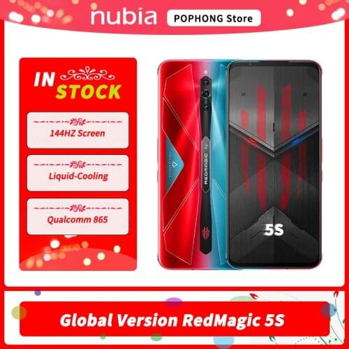 Global Version Redmagic 5G Gaming Mobile Phone Android 10 Snapdragon 865 Red Magic 6.65''AMOLED Turbo 64MP Fingerprint 4500mah