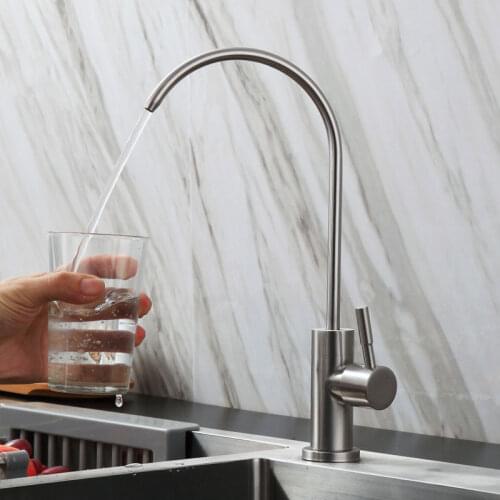 Luxury 304 Stainless Steel Filter Kitchen Faucets 360 Degree Rotation Pure Water Drinking Tap Kitchen Faucet