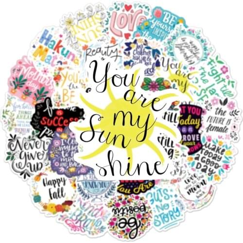 10/30/50PCS Motivational Phrases Sticker Inspirational Life Quotes Stickers DIY Laptop Study Room Scrapbooking Graffiti Decals