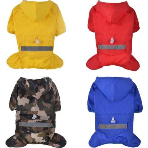 Waterproof Pets Raincoats XS-XXL Dog Raincoat All Seasons Cat Rain Coats Dog Clothes Pet Four-legged Clothes Puppy Rain Jacket