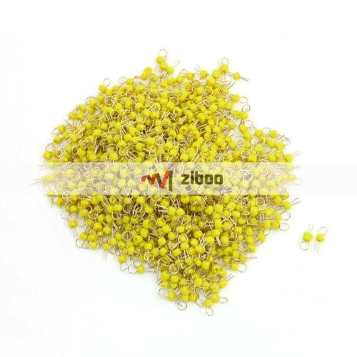 1000Pcs Ceramic Bead Gold Plated Copper PCB Test Pin Terminals 10 mm 3.9"