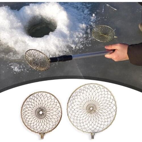 11/14cm Galvanized Iron Wire Net Ice Fishing Hedge Winter Ice Mini Fish Strainer Scoops Fishing Tackles Products