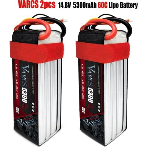 2PCS VARCS Lipo Batteries 2S 3S 4S 6S 7.4V 11.1V 14.8V 22.2V 5300mAh 60C/120C for RC Car Off-Road Buggy Truck Boats salash Drone