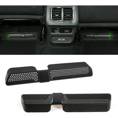 For VW Tiguan MK2 2017 2018 LHD 2pcs Car Under Seat Air Conditioning Outlet Air Vent Dust Protective Frame Cover