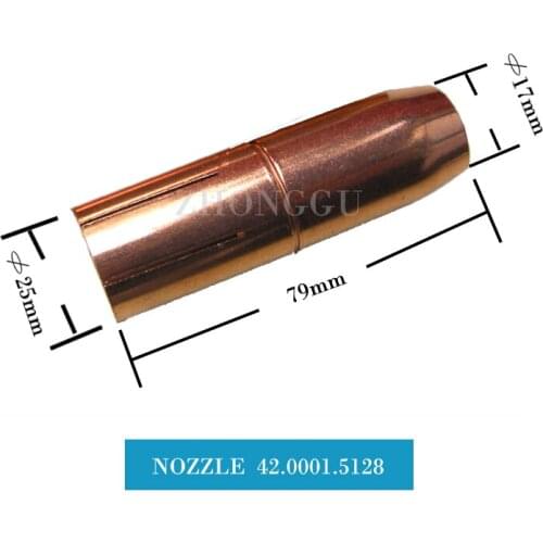 42.0001.5128 Gas Nozzle 5 Pieces Per Lot MIG Welding Torch Consumables Suitable for Fronius AW5000