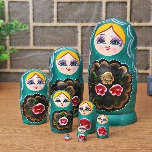 7 Layers Russian Nesting Dolls Matryoshka Dolls Lovely Wooden Handmade Painted Russian Babushka Dolls Gifts Toys dropshipping#20