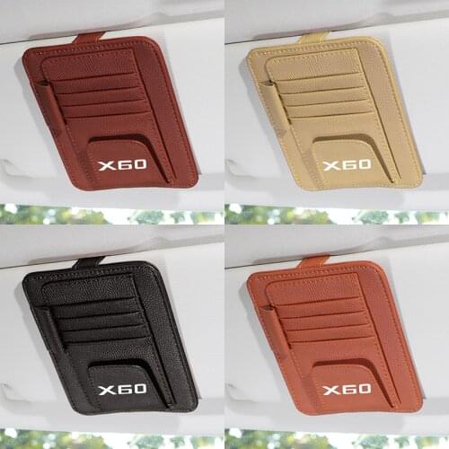 Car Auto Sun Visor Point Pocket Organizer Pouch Bag Card Glasses Storage Holder fit for lifan X60 2010-2020 Car-styling