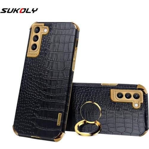 Crocodile Leather Texture Holder Case For Samsung A52 A72 A12 A02 S21 Ultra Plus S20 FE Case Cover For Samsung A51 A71 A21S Case