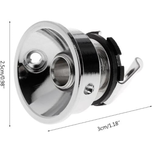 For 6.35mm Plug Electrosocket TL Silver Electric Guitar Chrome Socket Jack Plate