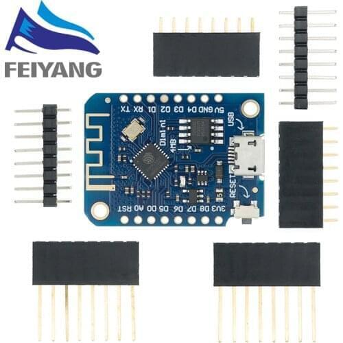 10PCS Wemos D1 Mini V3.0.0 WIFI Internet of Things Development Board Based ESP8266 CH340 CH340G 4MB For Arduino Nodemcu Micro