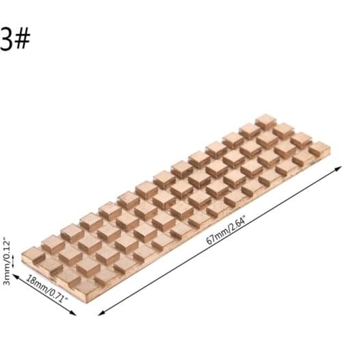 Copper Heatsink Thermal Conductive Adhesive For M.2 2280 PCI-E NVME SSD Radiator 32CB