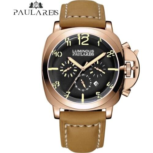 2021 Automatic Mechanical Mens Watch Business Fashion Leather Strap Top Luxury Watches Mens Waterproof Luminous Wristwatches